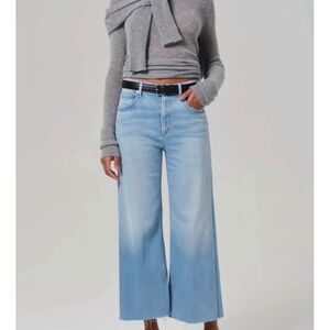 NWT Citizens of Humanity Lyra High Waisted Wide Leg Crop Womens Size 34 Belmont